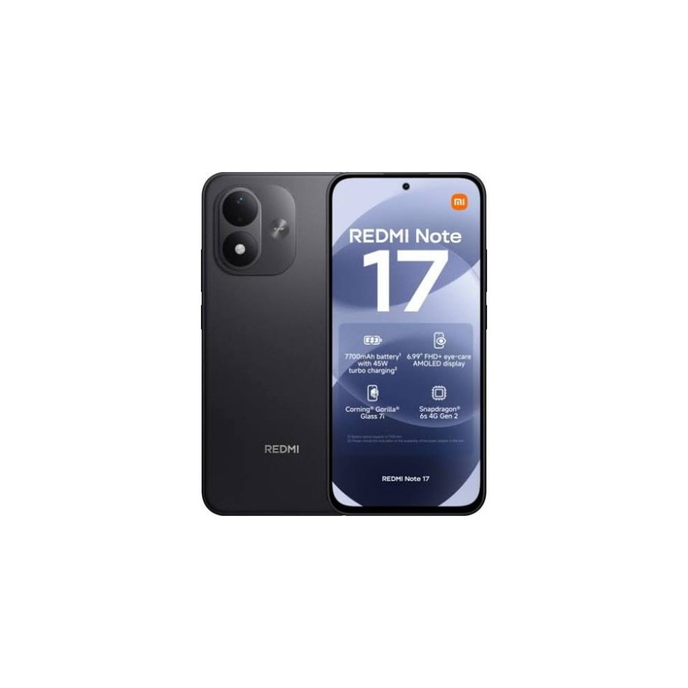XIAOMI REDMi NOTE 17 DUAL SIM 6.99" OCTA CORE 128GB RAM 4GB 4G LTE ITALIA BLACK