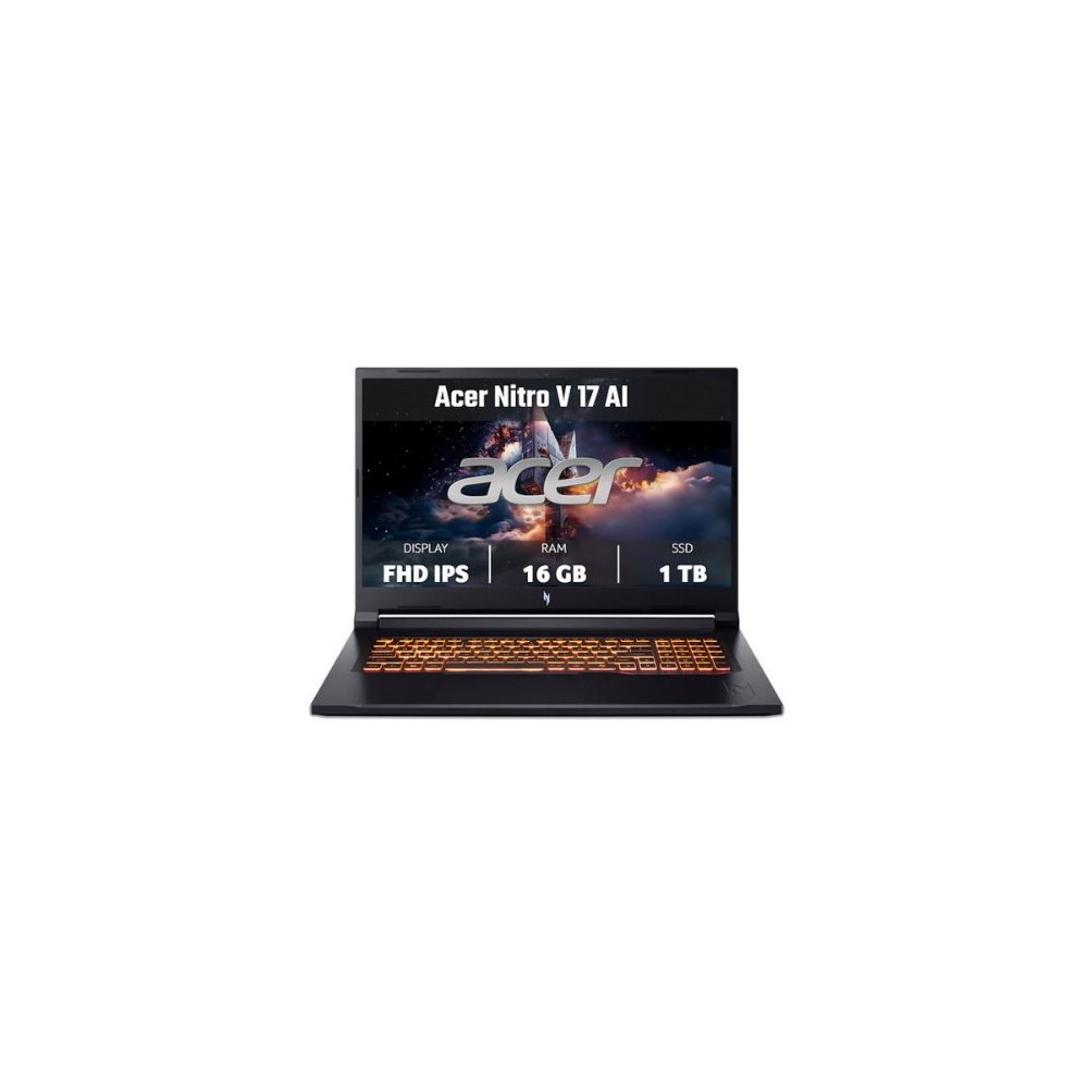 ACER NITRO V 17 AI ANV17-41-R6FD 17.3" FHD 144Hz AMD RYZEN 7 260 RAM 16GB-SSD 1TB NVMe-NVIDIA GeForce RTX 5060 8GB-WI-FI 6E + GI