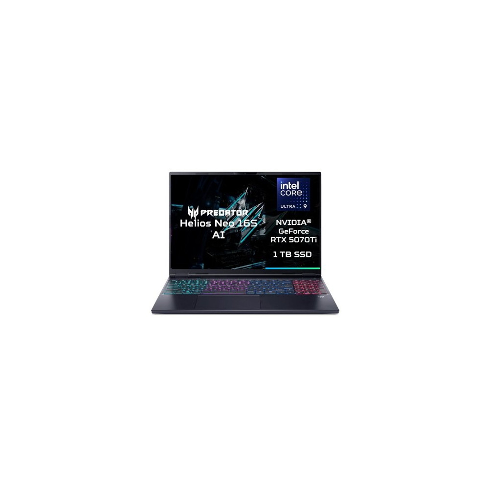 ACER PREDATOR ELIOS NEO 16S AI PHN16S-71-99PU 16" OLED WQXGA 240Hz INTEL CORE ULTRA 9 275HX RAM 16GB-SSD 1TB NVMe-NVIDIA GeForce