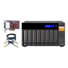 QNAP TL-D800S contenitore di unità di archiviazione Box esterno HDD/SSD Nero, Grigio 2.5/3.5"
