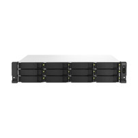 QNAP TS-1264U-RP NAS Armadio (2U) Intel® Celeron® 8 GB DDR4 0 TB QNAP QTS Alluminio, Nero