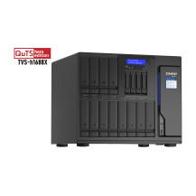 QNAP TVS-h1688X NAS Tower Intel® Xeon® W-1250 32 GB DDR4 0 TB QuTS hero Nero
