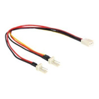 Delock Sdoppiatore di alimentazione per ventola - Molex 3 pin (M)