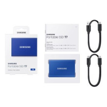 Samsung Portable SSD T7 - 1000 GB - USB tipo-C - 3.2 Gen 2 (3.1 Gen 2) - 1050 MB/s - Protezione della password - Blu