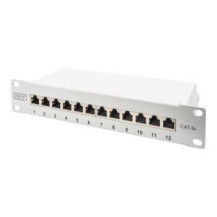 DIGITUS DN-91612S-EA-G - 10 Gigabit Ethernet - RJ-45 - Cat6a - 22/26 - Grigio - Metallo