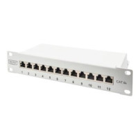 DIGITUS DN-91612S-EA-G - 10 Gigabit Ethernet - RJ-45 - Cat6a - 22/26 - Grigio - Metallo
