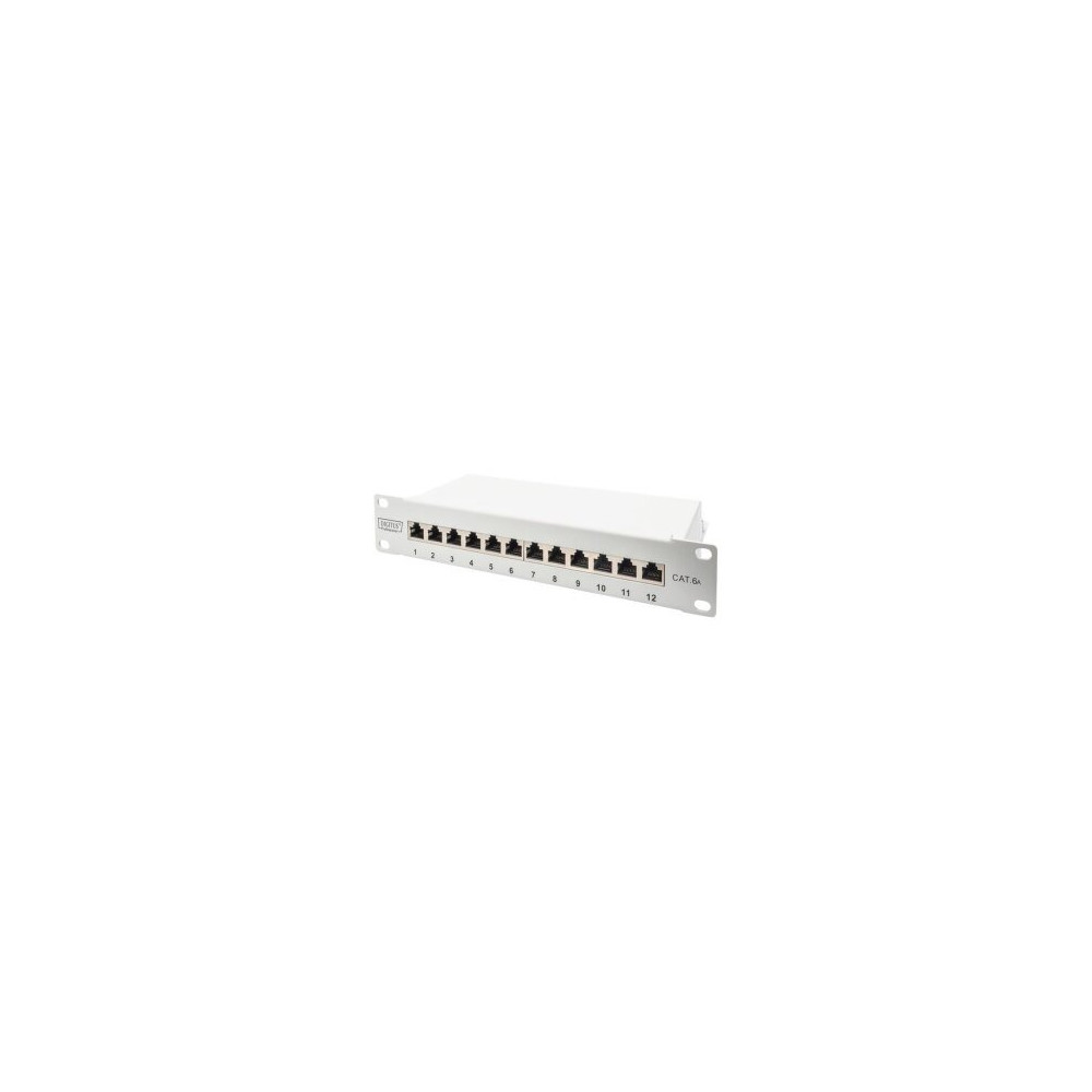 DIGITUS DN-91612S-EA-G - 10 Gigabit Ethernet - RJ-45 - Cat6a - 22/26 - Grigio - Metallo