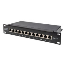 DIGITUS DN-91612S-EA - 10 Gigabit Ethernet - RJ-45 - Cat6a - 22/26 - Nero - Metallo