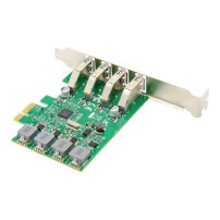 DIGITUS DS-30226 - PCIe - USB 3.2 Gen 1 (3.1 Gen 1) - Piena altezza/Basso profilo - PCIe 2.0 - Verde - VIA Technologies