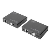 DIGITUS DS-55505 - Trasmettitore e ricevitore - Cablato - 100 m - Cat5e - 4096 x 2160 Pixel - 36 bit