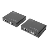 DIGITUS DS-55505 - Trasmettitore e ricevitore - Cablato - 100 m - Cat5e - 4096 x 2160 Pixel - 36 bit