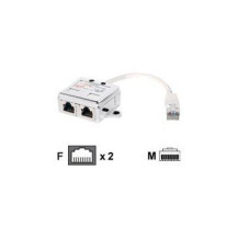 Equip 127603 - Cat5e - Metallico - Bianco - 0,15 m - Maschio/Femmina - -40 - 80 °C - 58 mm