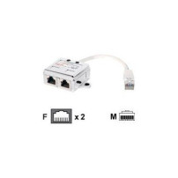 Equip 127603 - Cat5e - Metallico - Bianco - 0,15 m - Maschio/Femmina - -40 - 80 °C - 58 mm