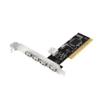 LogiLink 4+1-port USB 2.0 PCI Card - PCI - USB 2.0 - ROHS - FCC - CE - VIA VT6212L - 480 Mbit/s - PC - Mac