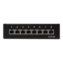 LogiLink NP0018B - 10 Gigabit Ethernet - 10000 Mbit/s - Cat6a - S/UTP (STP) - Nero - Acciaio