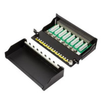 LogiLink NP0018B - 10 Gigabit Ethernet - 10000 Mbit/s - Cat6a - S/UTP (STP) - Nero - Acciaio