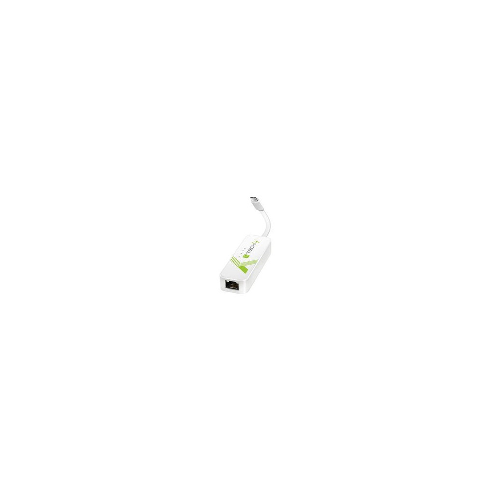 Techly IADAP USB31-ETGIGA3 - Cablato - USB tipo-C - Ethernet - 5000 Mbit/s - Bianco