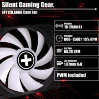 Xilence Performance A+ XF063 - Ventilatore - 12 cm - 500 Giri/min - 1500 Giri/min - 32,5 dB - 119 pdc/min