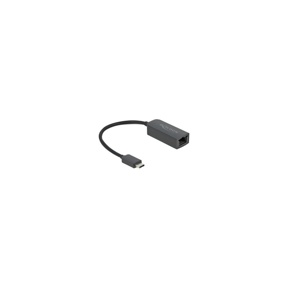 Delock 66645 - USB Type-C - LAN RJ45 - 0,16 m - Nero