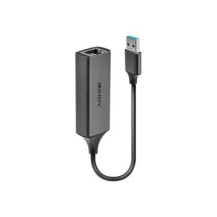 Lindy 43298 - USB - RJ45 - 0,135 m - Grigio