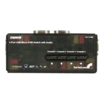 StarTech.com Kit Switch KVM USB con audio e cavi 4 porte - colore nero - 2048 x 1536 Pixel - 2K Ultra HD - Nero