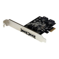 StarTech.com Scheda controller PCI Express SATA 6 Gbps eSATA 2 porte - Scheda PCIe SATA III a due porte - 2 int/2 est - PCIe - S