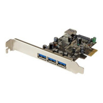 StarTech.com Scheda Espansione PCI Express USB 3.0 SuperSpeed a 4 porte ( 3 esterne - 1 interna ) - PCIe - USB 3.2 Gen 1 (3.1 Ge