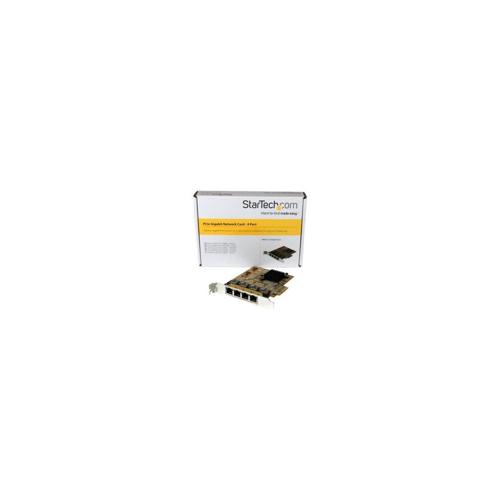 StarTech.com Adattatore Scheda di Rete Ethernet Gigabit PCI express PCIe NIC a 4 porte - Interno - Cablato - PCI Express - Ether