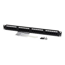 StarTech.com Patch Panel Cat 6 a 24 porte 1U - Pannello di cablaggio per rete Cat6 - RJ-45 - Nero - Montaggio a rack - 1U - CE -