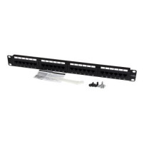 StarTech.com Patch Panel Cat 6 a 24 porte 1U - Pannello di cablaggio per rete Cat6 - RJ-45 - Nero - Montaggio a rack - 1U - CE -