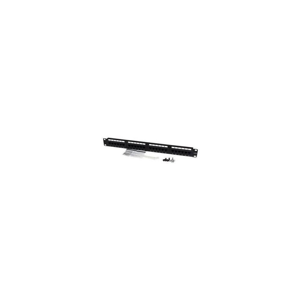 StarTech.com Patch Panel Cat 6 a 24 porte 1U - Pannello di cablaggio per rete Cat6 - RJ-45 - Nero - Montaggio a rack - 1U - CE -