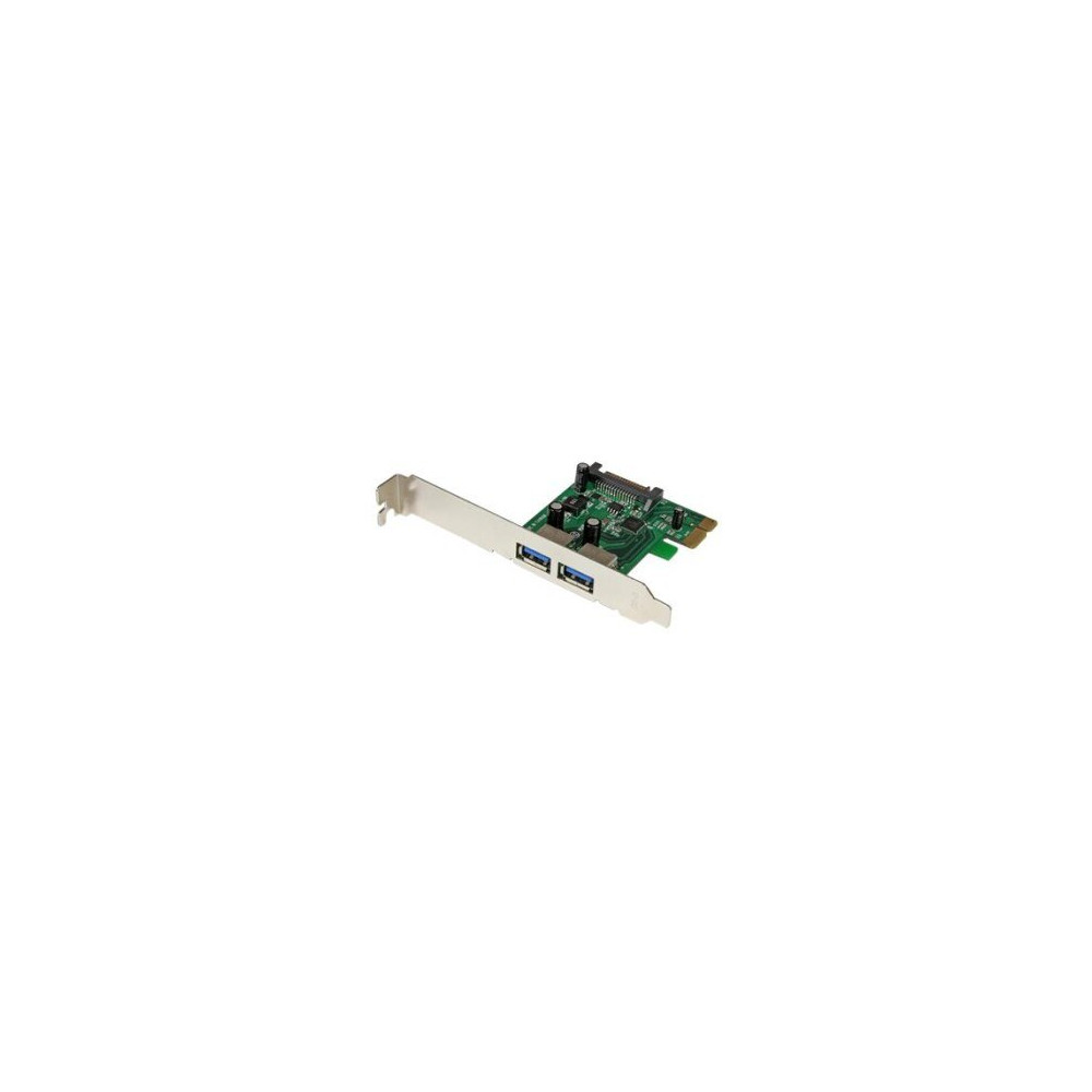 StarTech.com Adattatore scheda SuperSpeed USB 3.0 con 2 porte PCI Express (PCIe) con UASP - Alimentazione SATA - PCIe - USB 3.2
