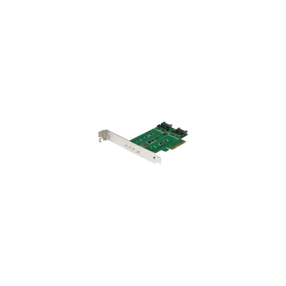 StarTech.com Adattatore SSD M.2 NGFF a 3 porte - 1x M.2 PCIe ( NVMe) - 2x M.2 SATA III M.2 - PCIe 3.0 - PCIe - M.2,SATA - Piena