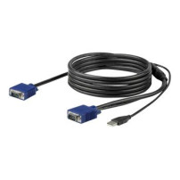 StarTech.com Cavo KVM USB da 3m per Console Montabile ad Armadio Rack - 3 m - USB - USB - VGA - Nero - VGA