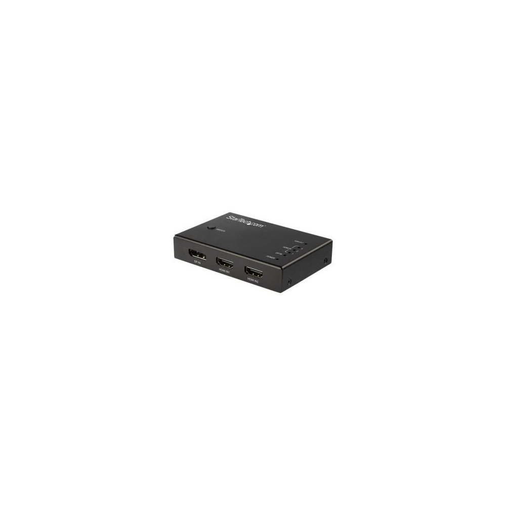 StarTech.com Switch Commutatore a 4 porte HDMI - 3x HDMI e 1x DisplayPort - 4K 60Hz - HDMI/DisplayPort - Nero - Metallo - 60 Hz