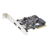 StarTech.com PEXUSB312A3 - PCIe - USB 3.2 Gen 2 (3.1 Gen 2) - Piena altezza/Basso profilo - PCIe 3.0 - SATA a 15 pin - Nero
