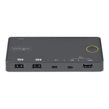 StarTech.com 2 Port USB-A+ HDMI/USB-C KVM Switch 4K - Interruttore - 2-port