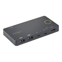 StarTech.com 2 Port USB-A+ HDMI/USB-C KVM Switch 4K - Interruttore - 2-port