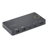 StarTech.com 2 Port USB-A+ HDMI/USB-C KVM Switch 4K - Interruttore - 2-port