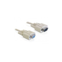 Delock RS-232 - 1m - Beige - 1 m - Sub-D9 - Sub-D9 - Maschio - Femmina