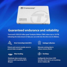 Transcend TS250GSSD225S 250GB, 2.5inch SSD, SATA3, 3D TLC