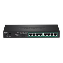 TRENDnet TPE-TG84 8-Port PoE Switch Gigabit PoE+ 65W - Interruttore - 1 Gbps
