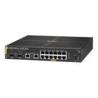 HPE Aruba 6100 12G Class4 PoE 2G/2SFP+ 139W Switch - Switch - gestito - 12 x 10/100/1000 (PoE+) + 2 x 1 Gigabit / 10 Gigabit SFP