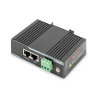 DIGITUS Iniettore PoE+ Gigabit Ethernet industriale, 802.3 af/at, 60 W