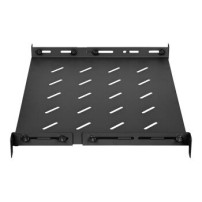 Intellinet - Rack - Scaffale - con guide variabili, montaggio fisso - Nero, RAL 9004 - 1U - 48,3 cm (19″)