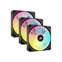 Corsair iCUE LINK QX120 RGB - Ventola per case - con sensore di temperatura - 120 mm - Nero (confezione da 3)