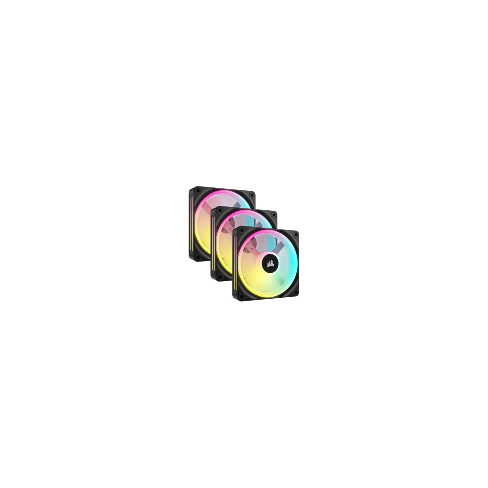 Corsair iCUE LINK QX120 RGB - Ventola per case - con sensore di temperatura - 120 mm - Nero (confezione da 3)