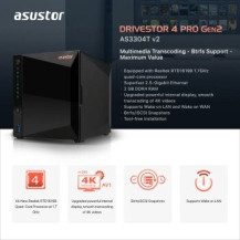 Asustor Drivestor 4 Pro Gen2 AS3304T v2 4-Bay