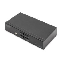DIGITUS KVM Switch, 4x1 DP, DP Out, USB
