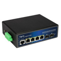 ALLNET Switch industrial full managed Layer2+ GbE• PoE Budget 120W• 4x at• 2x - Switch - Glasfaser (LWL)